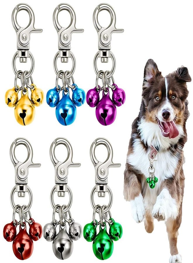 squishy 6Pcs Dog Bells for Neck, Dog Bell with Keychain, Bell for Dogs Collar, Lightweight and Durable for Small Pets, Indoor and Outdoor Use, DIY Accessories - Image 1